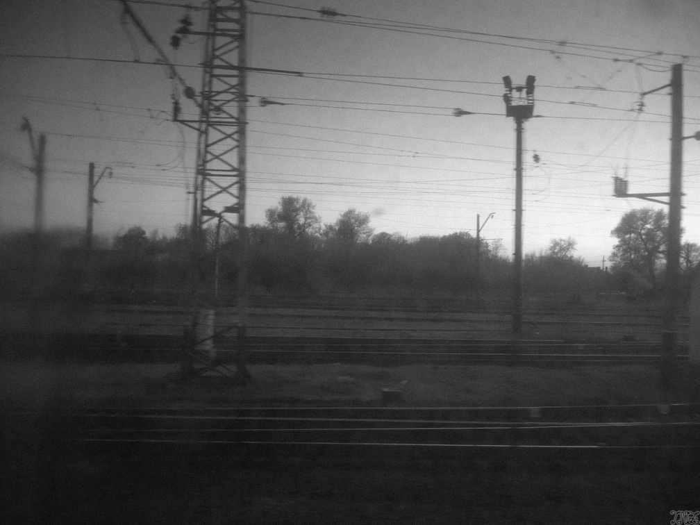 Par la fenêtre du train en Ukraine
